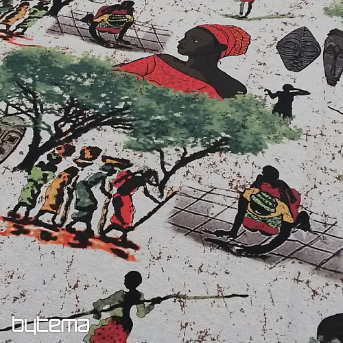 Tela decorativa de diseño ÁFRICA verde