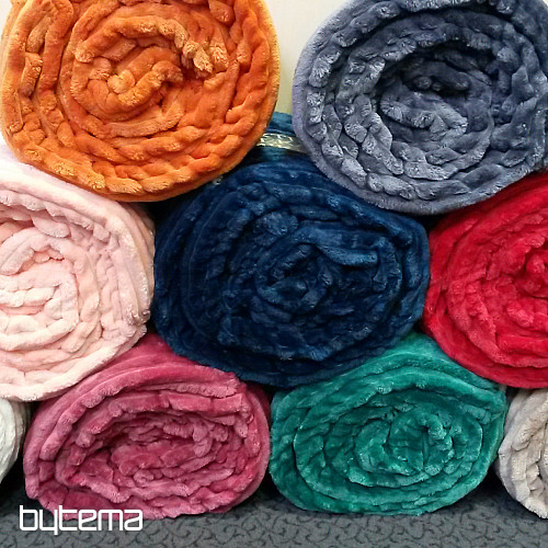 Manta de microfibra EXTRA SUAVE de pana de oveja - avellana