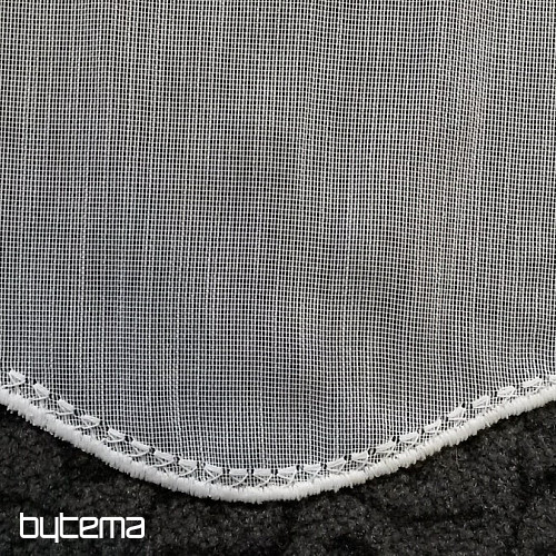 Cortina bordada moderna 11497 blanca.