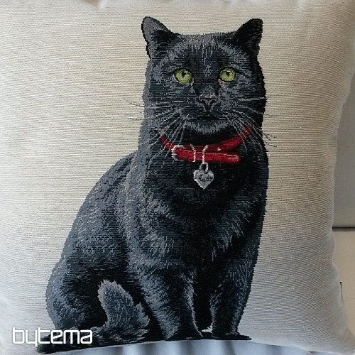 Funda de cojín tapiz GATO NEGRO
