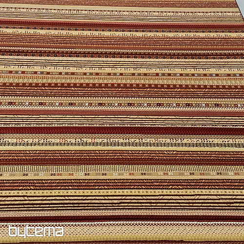 Alfombra exclusiva moderna ETNO NOBLES raya roja