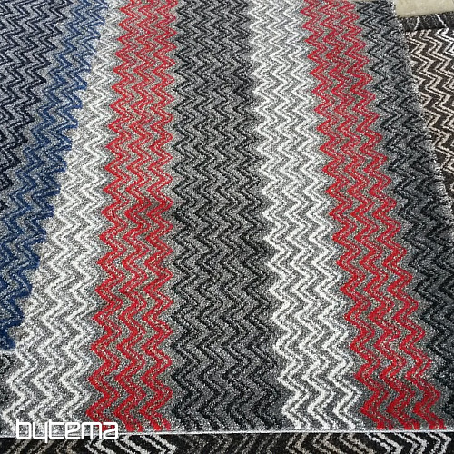 Alfombra moderna ZIG ZAG roja