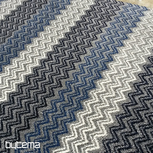 Alfombra moderna ZIG ZAG azul