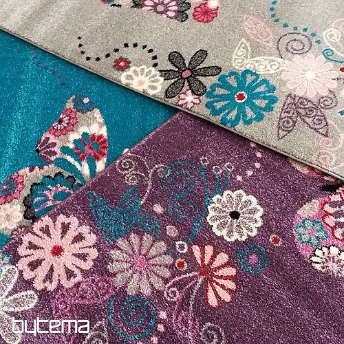 Alfombra infantil BELLA Mariposas violeta