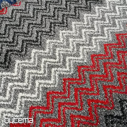 Alfombra moderna ZIG ZAG roja