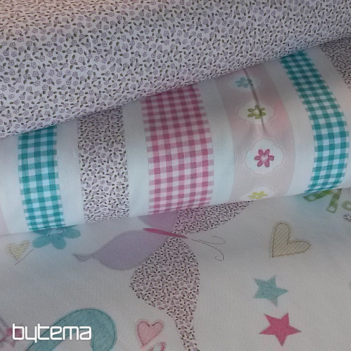 Tela decorativa TWIST FLOWER rosa