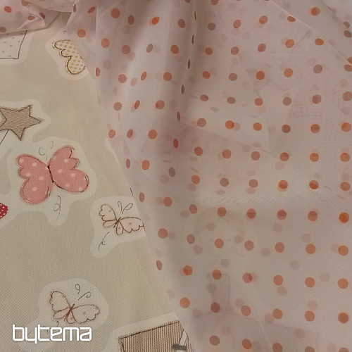 Tela decorativa infantil TWIST PRINCESS naranja