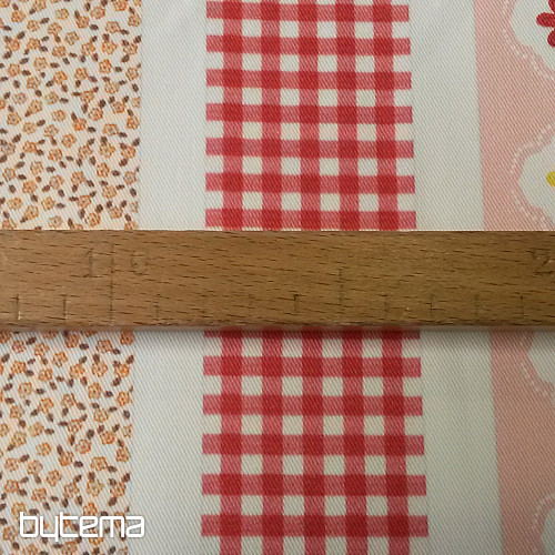 Tela decorativa TWIST B01 rayas naranjas