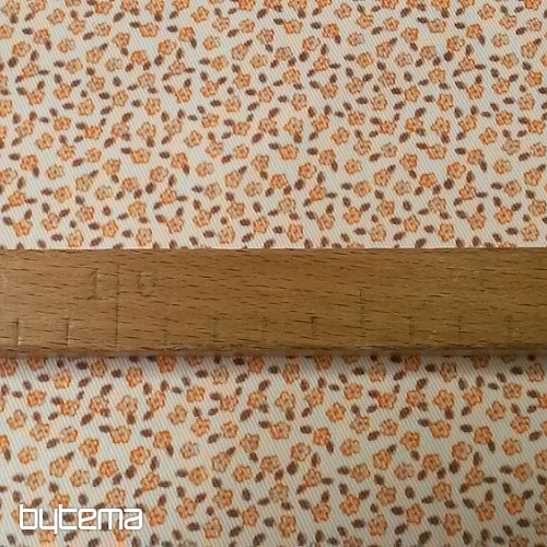 Tela decorativa TWIST F01 pequeña flor de naranja
