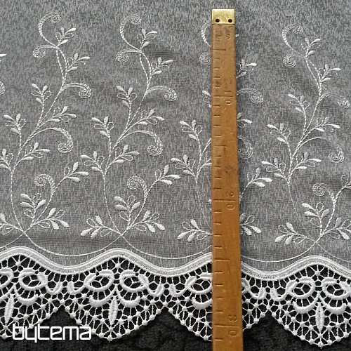 Cortina bordada 023 blanco