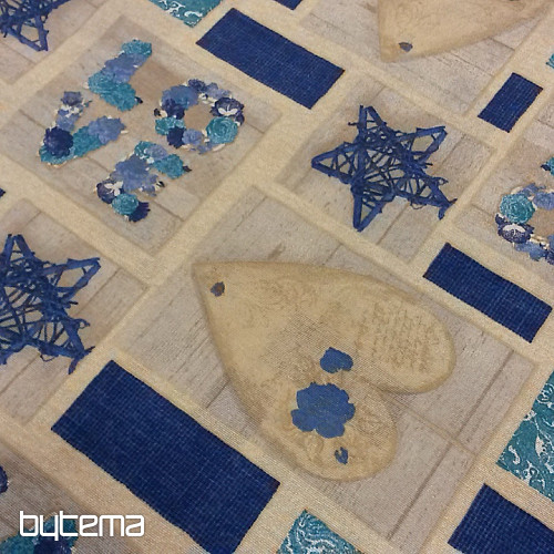 Tela decorativa LOVE CHRISTMAS azul
