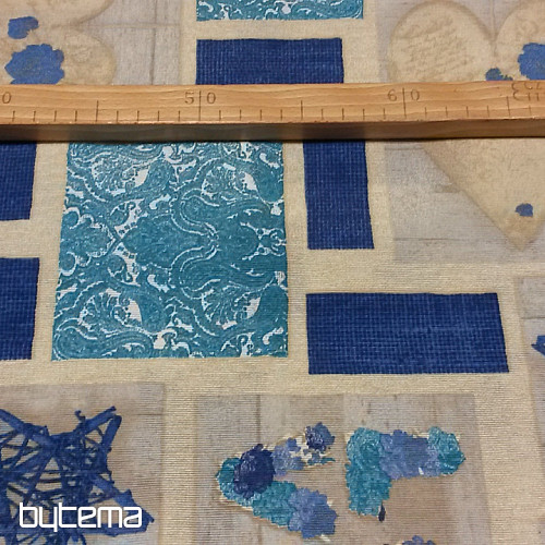 Tela decorativa LOVE CHRISTMAS azul