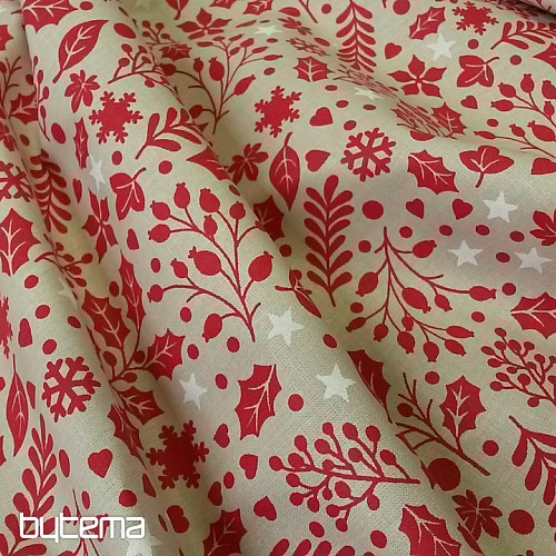 Tela de algodón CESMINA rojo