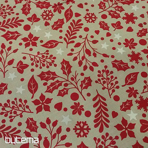 Tela de algodón CESMINA rojo