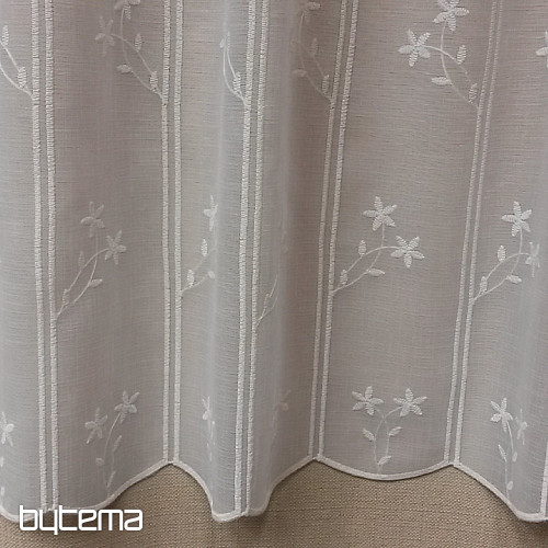 Cortina vitral bordada FLORES Gerster 11565