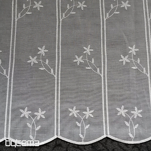 Cortina vitral bordada FLORES Gerster 11565