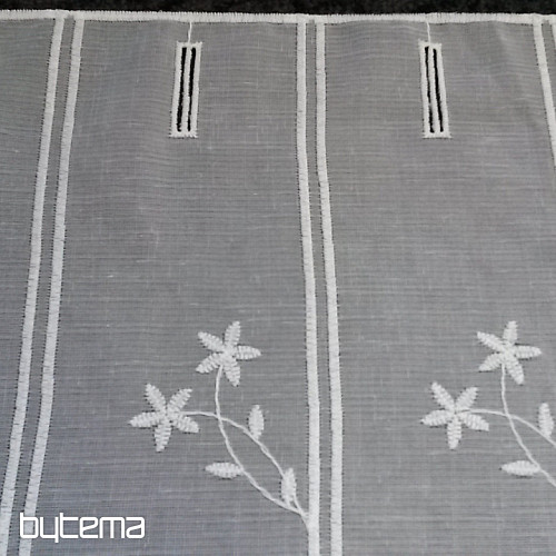 Cortina vitral bordada FLORES Gerster 11565