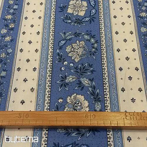 Tela de algodón VOLKS raya azul
