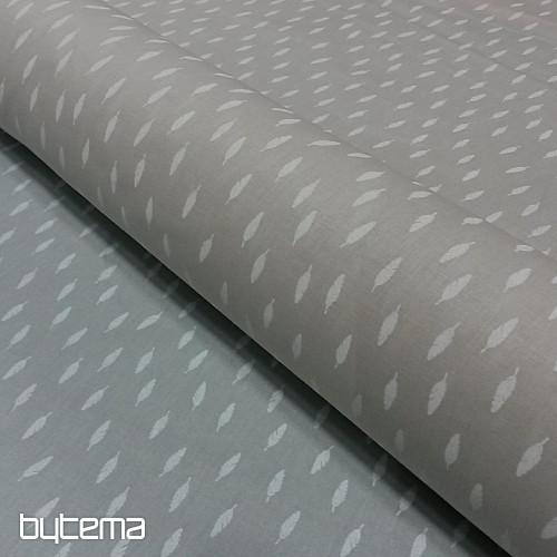 Tela de algodón Plumas beige