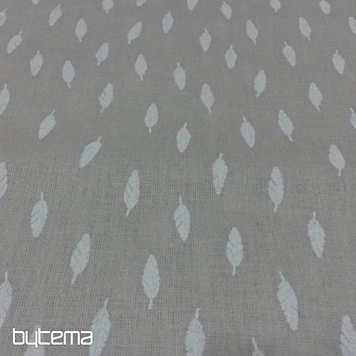 Tela de algodón Plumas beige