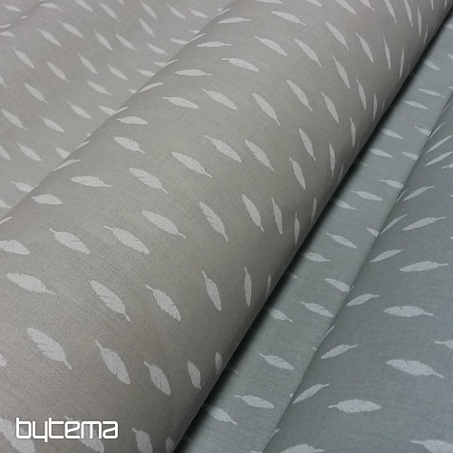 Tela de algodón Plumas beige
