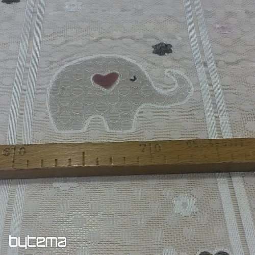 Cortina jacquard infantil ELEFANTES II.