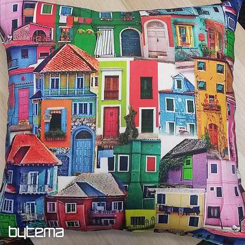 Funda de cojín decorativa CASAS DIGITAL