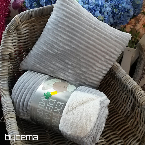 manta de microfibra pana OVEJA EXTRA SUAVE - st. gris