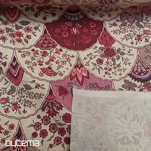 Tela decorativa FOLKLÓR 2 rosa