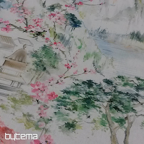Tela decorativa MIDORI Paisaje japonés