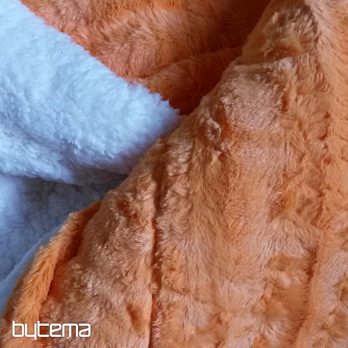 Manta de oveja jacquard - 150x200 naranja