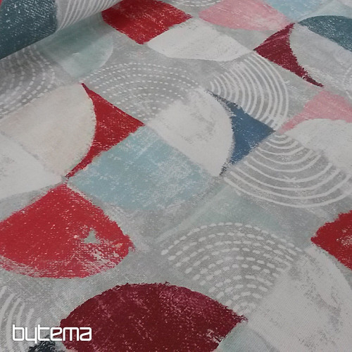 Tela decorativa MOKKA GEO 1 rojo