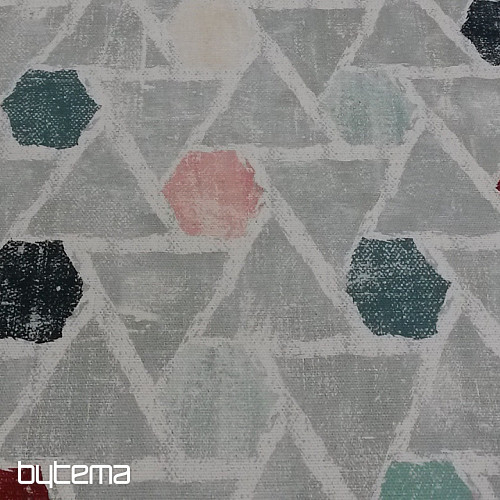 Tela decorativa MOKKA GEO 2 rojo