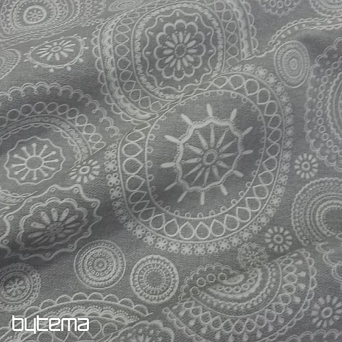 Tela decorativa MANDALA FONDO gris