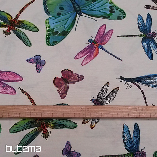 tela decorativa Mariposas y libélulas