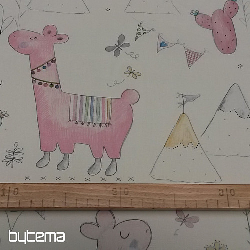 Tela decorativa infantil LAMY rosa