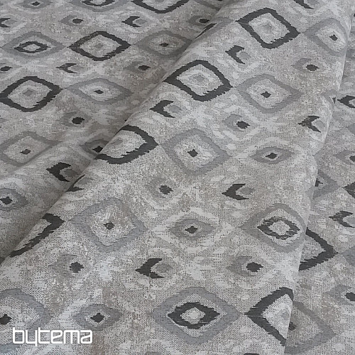 Tela decorativa TULUM ROMBO negro-gris