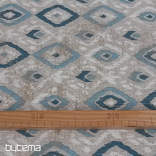Tela decorativa TULUM ROMBO turquesa