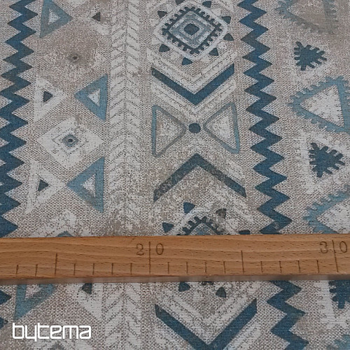 Tela decorativa TULUM MAYA turquesa