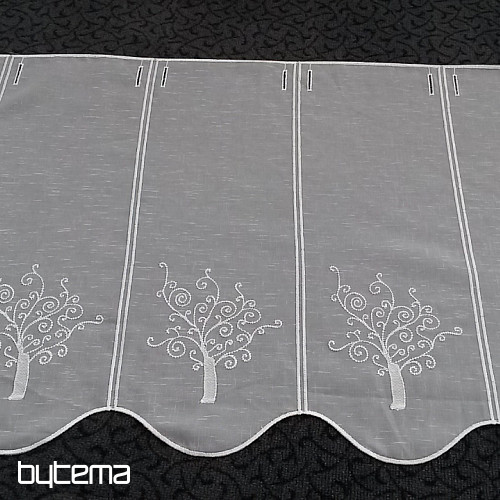 Cortina bordada para vidriera 11646 blanco