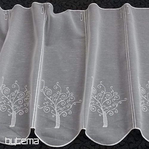 Cortina bordada para vidriera 11646 blanco