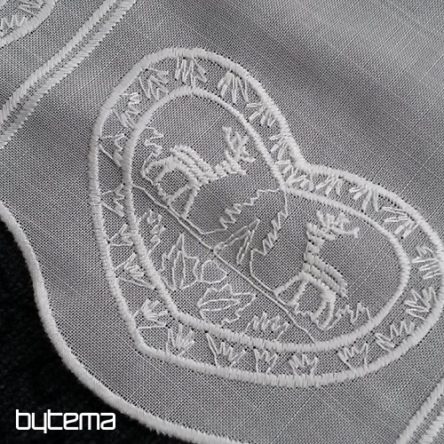 Cortina bordada para vidriera 11661 blanco