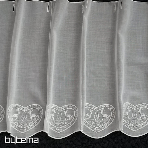 Cortina bordada para vidriera 11661 blanco