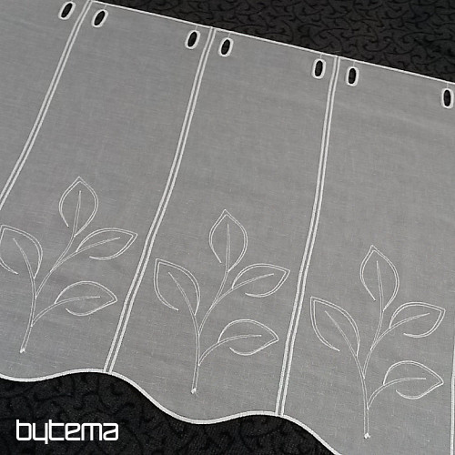 Cortina bordada para vidriera 11650 blanco