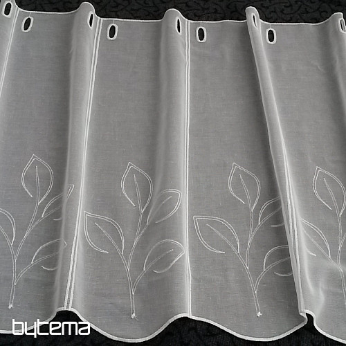Cortina bordada para vidriera 11650 blanco