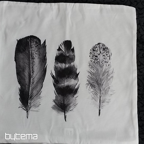 Funda de cojín PLUMA NEGRO