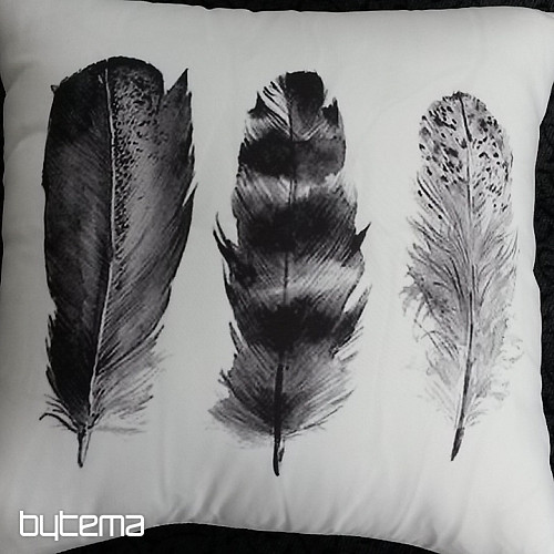 Funda de cojín PLUMA NEGRO
