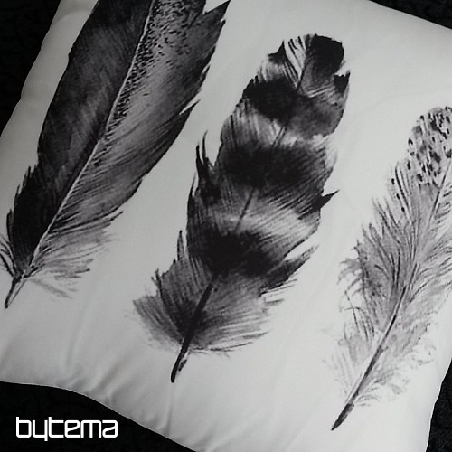 Funda de cojín PLUMA NEGRO