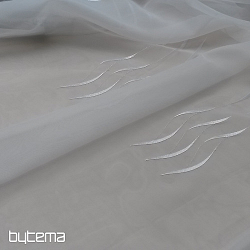 Cortina blanca de lujo bordada GERSTER 195/0001