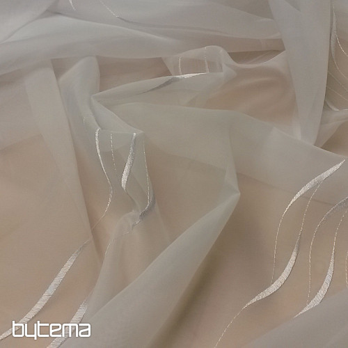 Cortina blanca de lujo bordada GERSTER 195/0001